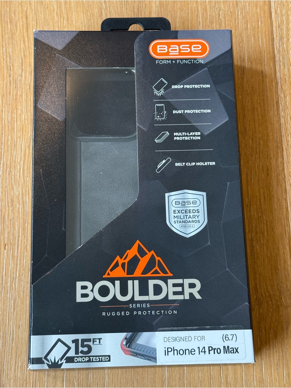 New xBase Boulder Rugged Protection Case for iPhone 14 Pro Max 6.7 case Black
